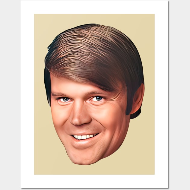 Glen Campbell / Retro 70s Style Fan Design Wall Art by DankFutura